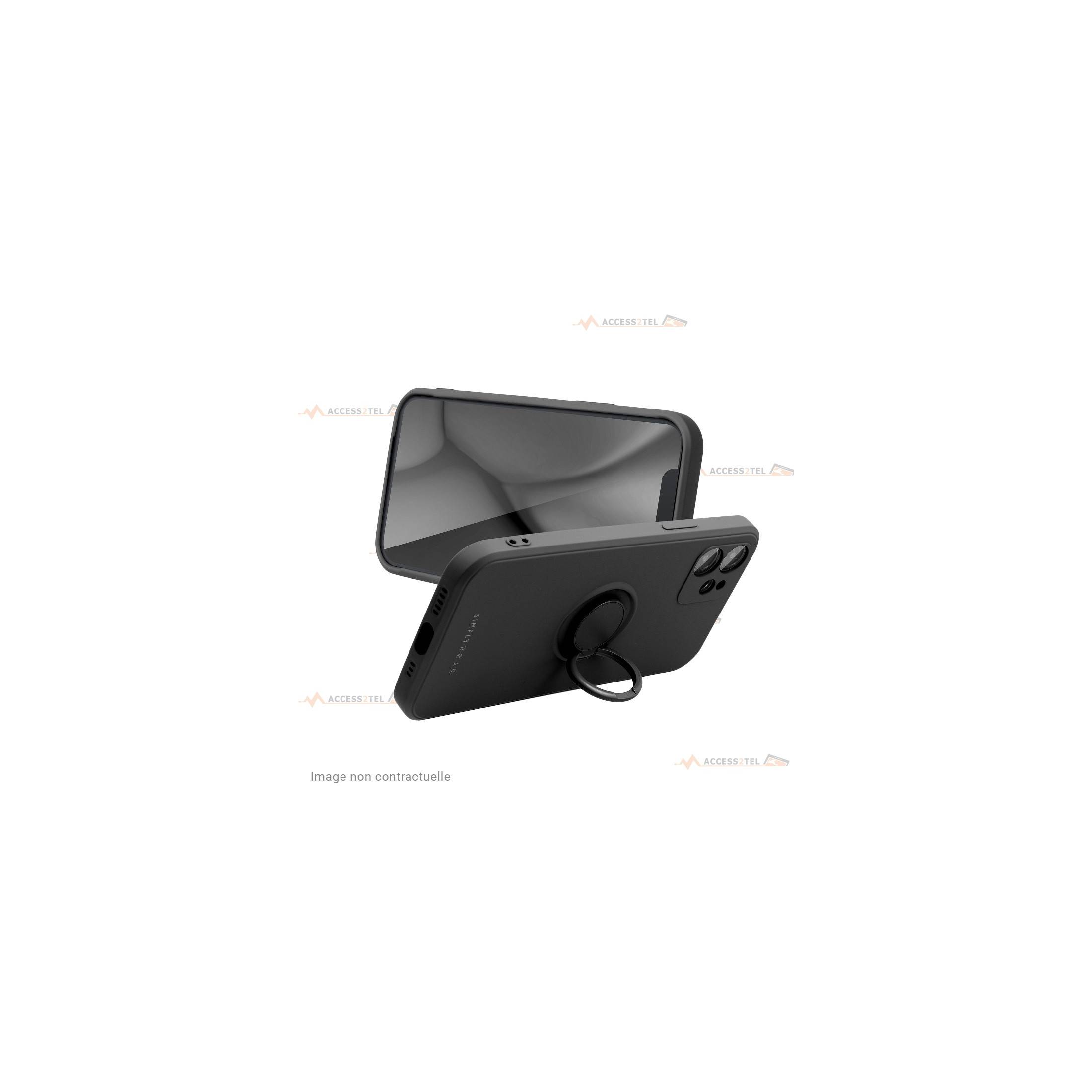 coque noire avec anneau mode support pour redmi note 10 5g