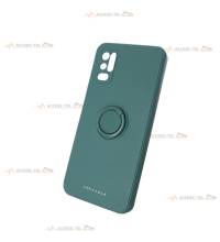 coque verte avec anneau pour redmi note 10 5g