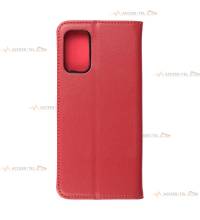 étui rouge en cuir étui pour xiaomi redmi note 10 5g dos