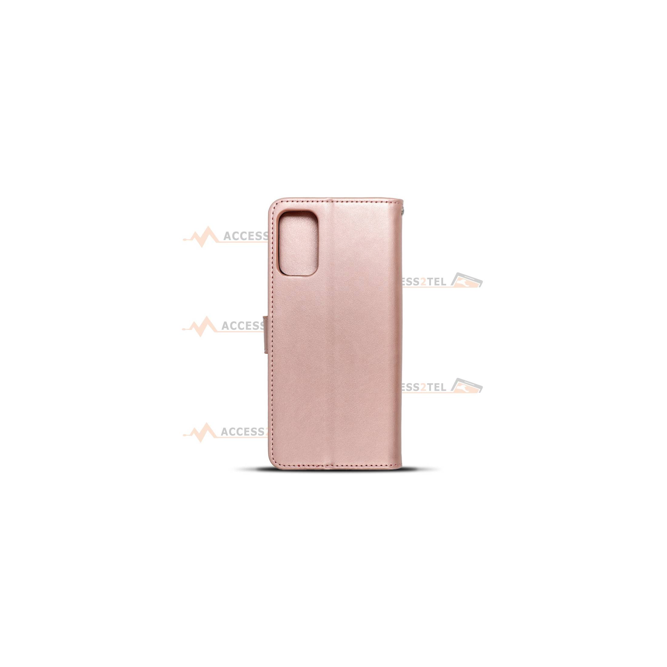 étui pour xiaomi redmi note 10 5G arbre rose gold face