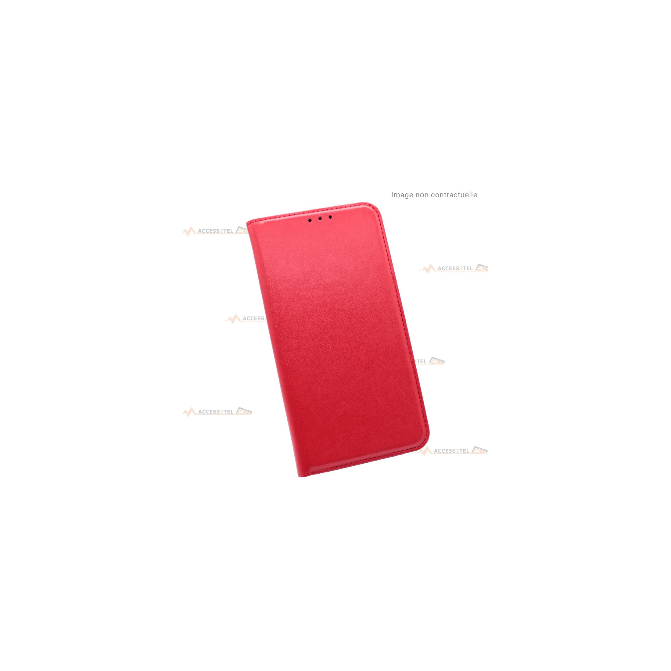 étui rouge pour huawei p40 lite en simili-cuir