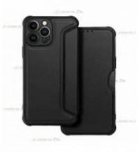 étui renforcé pour iphone 13 pro max simili cuir effet carbone noir caméra