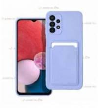 coque porte carte violette pour Samsung Galaxy A13 5G en simili-cuir