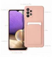 coque porte carte rose pour Samsung Galaxy A32 5G en simili-cuir