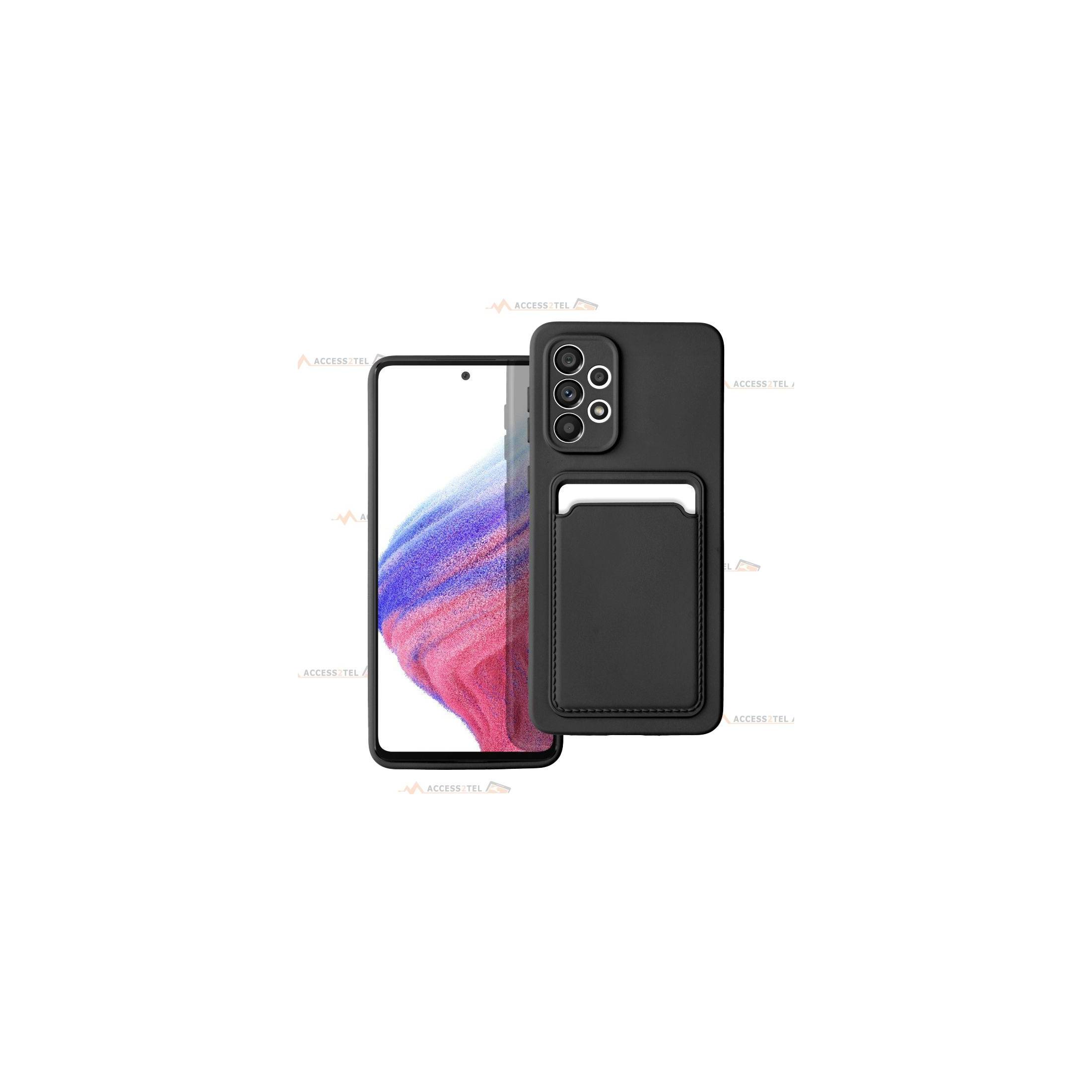 coque porte carte noire pour Samsung Galaxy A33 5G en simili-cuir