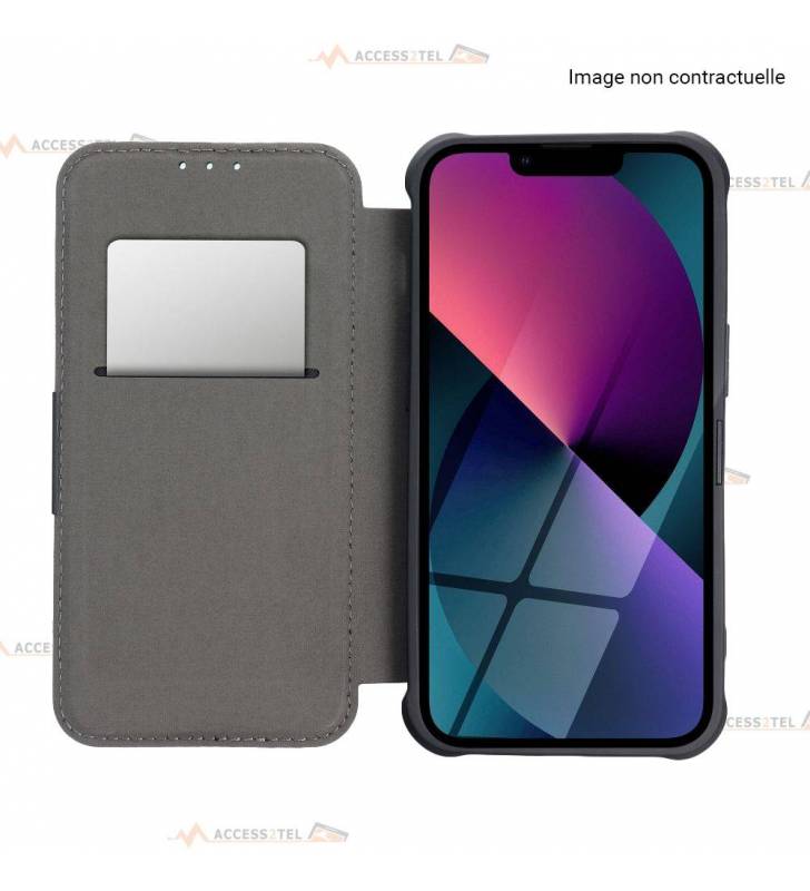 étui renforcé pour Samsung Galaxy A52 simili cuir effet carbone vert kaki poche intérieure