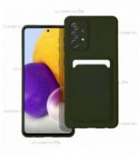 coque porte carte verte pour Samsung Galaxy A72 en simili-cuir