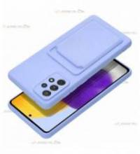 coque porte carte violette pour Samsung Galaxy A72 pratique