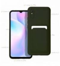 coque porte carte verte pour Xiaomi Redmi 9A et 9AT en simili-cuir