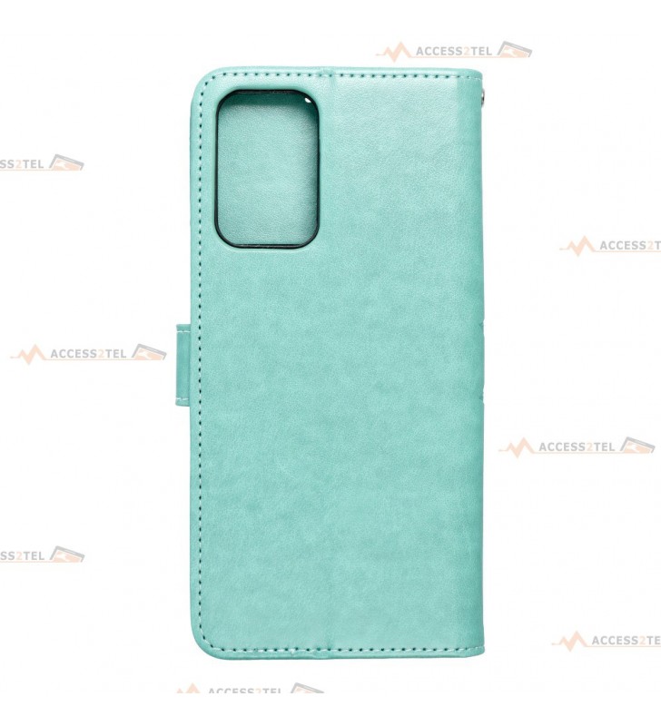 étui pour samsung galaxy A72 mandala vert face