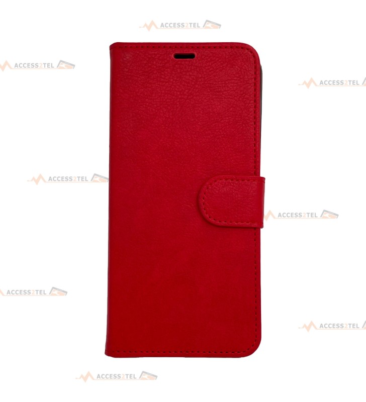 Etui simili-cuir rouge pour RealMe C31