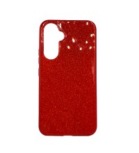 Coque pailletée rouge -...