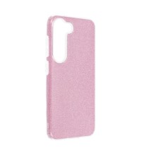 Coque pailletée rose -...