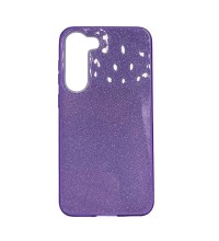 Coque pailletée violet -...