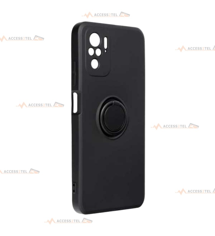 Coque noire avec anneau Xiaomi Redmi Note 10 / 10S - Livraison gratuite