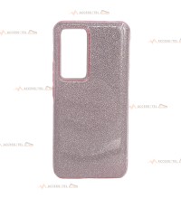 Coque pailletée rose -...