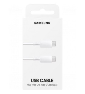 Câble USB-C vers USB-C Samsung Officiel 5A – 1 mètre – Blanc