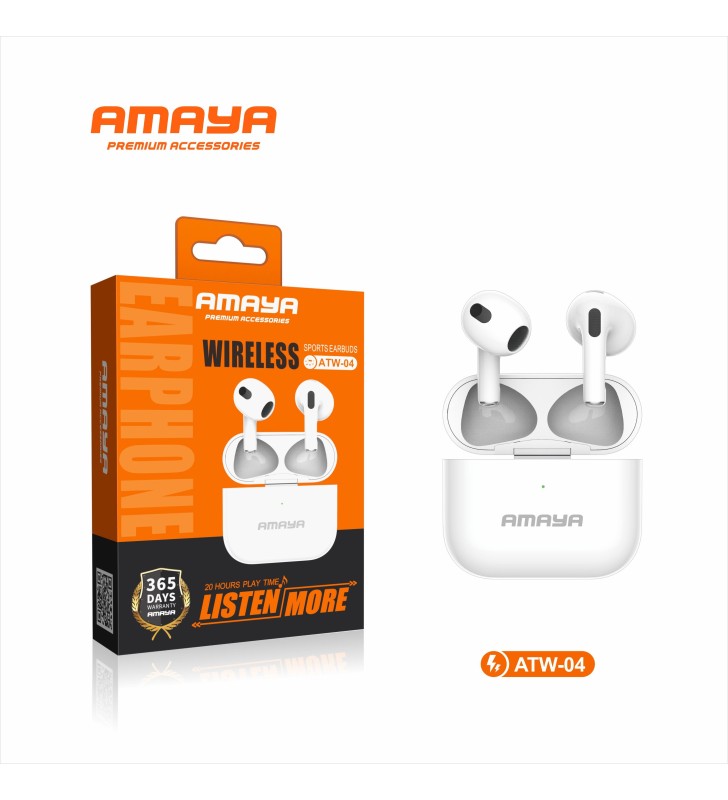 Écouteurs Bluetooth Sans Fil Amaya – 20h d'Autonomie, Design Blanc Élégant & Confort Optimal