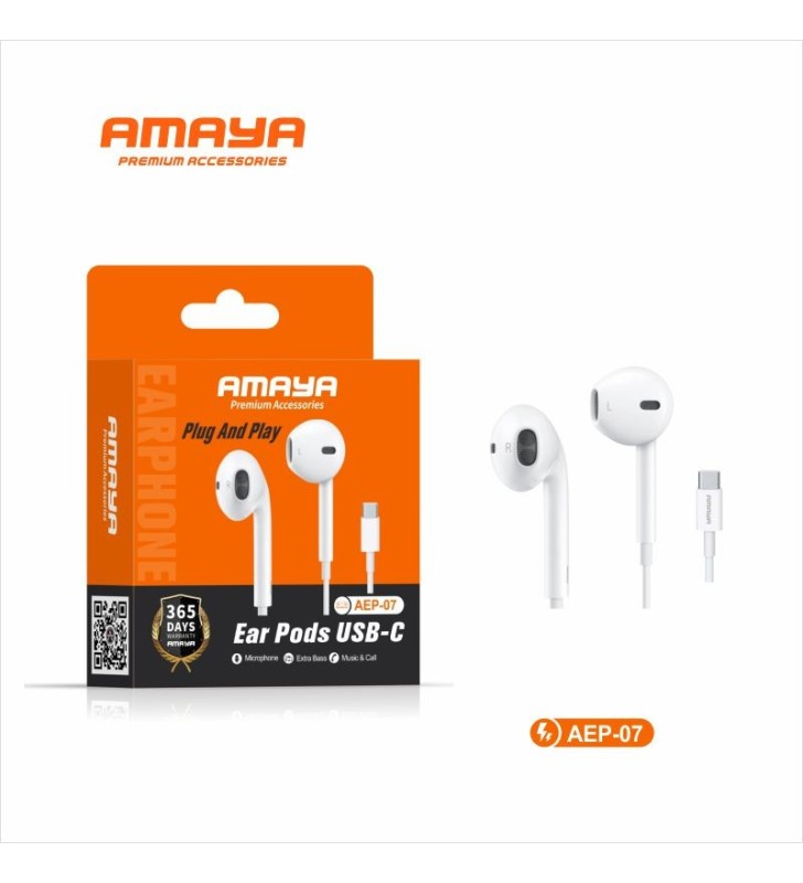 Écouteurs Filaires USB-C Amaya – Compatibles tous smartphones