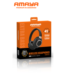 Casque Audio Bluetooth Amaya – 45h d'Autonomie, coloris noir et doré