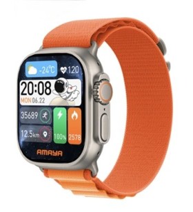 Montre connectée X10 Ultra — Grand écran 2 pouces, autonomie 10 jours - Coloris orange