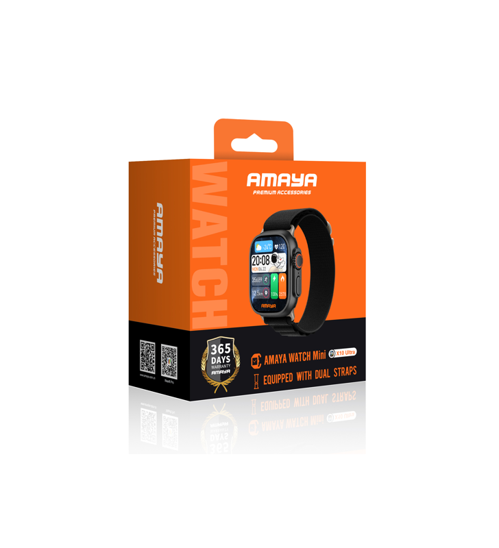 Montre connectée X10 Ultra — Grand écran 2 pouces, autonomie 10 jours - Coloris orange