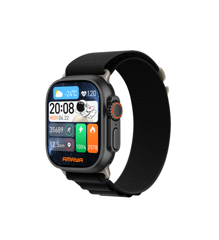 Montre connectée X10 Ultra — Grand écran 2 pouces, autonomie 10 jours - Coloris noir
