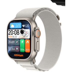 Montre connectée X10 Ultra — Grand écran 2 pouces, autonomie 10 jours - Coloris blanc