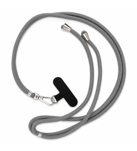 Cordon réglable pour téléphone portable en coton – Coloris gris