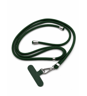 Cordon réglable pour téléphone portable en coton – Coloris vert sapin